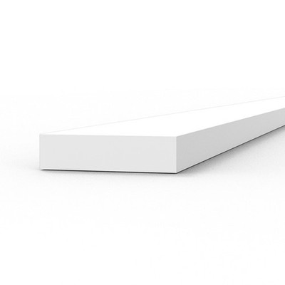 Opaque White Polystyrene Strips 1x4x350mm - Pack of 10 for Terrain & Scenery