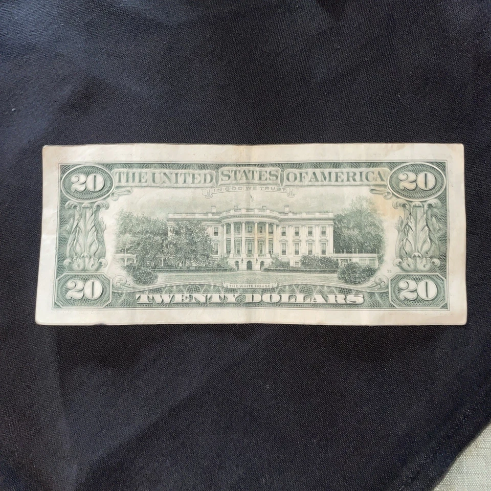 1995 Series $20 Dollar Bill Bank note Old Type US Federal Reserve Small Head NY - Image 4 of 4