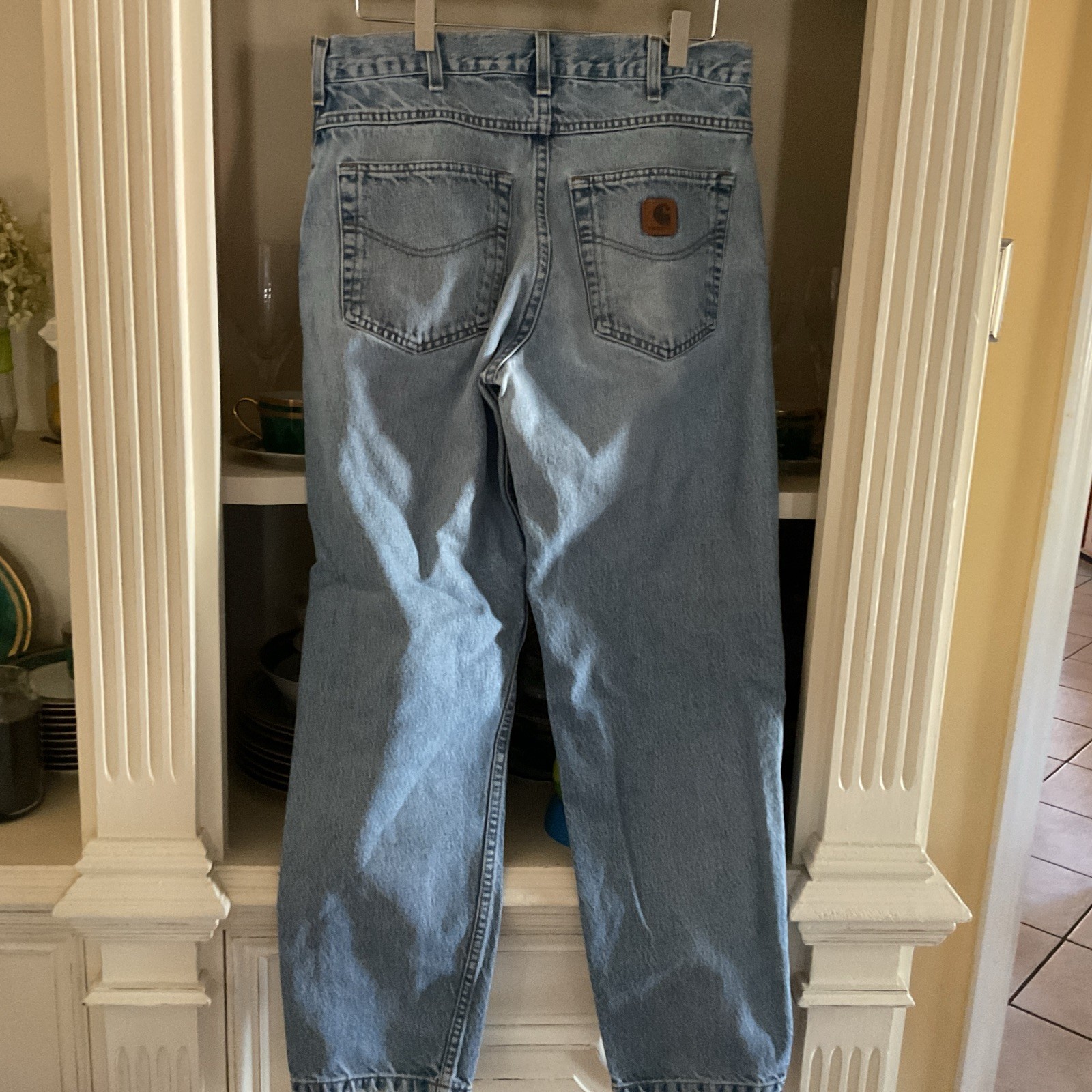 Carhartt 2K Vintage 33x30 B17DST Relaxed Fit Tapered Leg Jeans Medium Wash Men  thumbnail 2