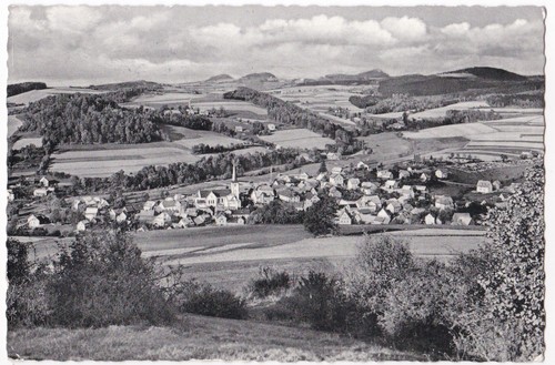 AK Rhön Poppenhausen Wasserkuppe Blick auf Milseburg Maulkuppe 1960 Ortsansicht