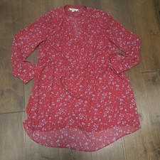 Pioneer Woman Ruffle Tiered Boho Tunic Dress Prairie Floral Medium Western Chic