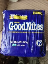 Pull-Ups Good Nights Jumbo pack 19  Med 45-65 lbs 20-30 kg Underpants cover cut