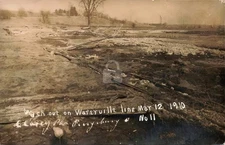 Perrysburg Ohio Flood Wash Out on Waterville Line 1910 RPPC Photo Postcard COPY