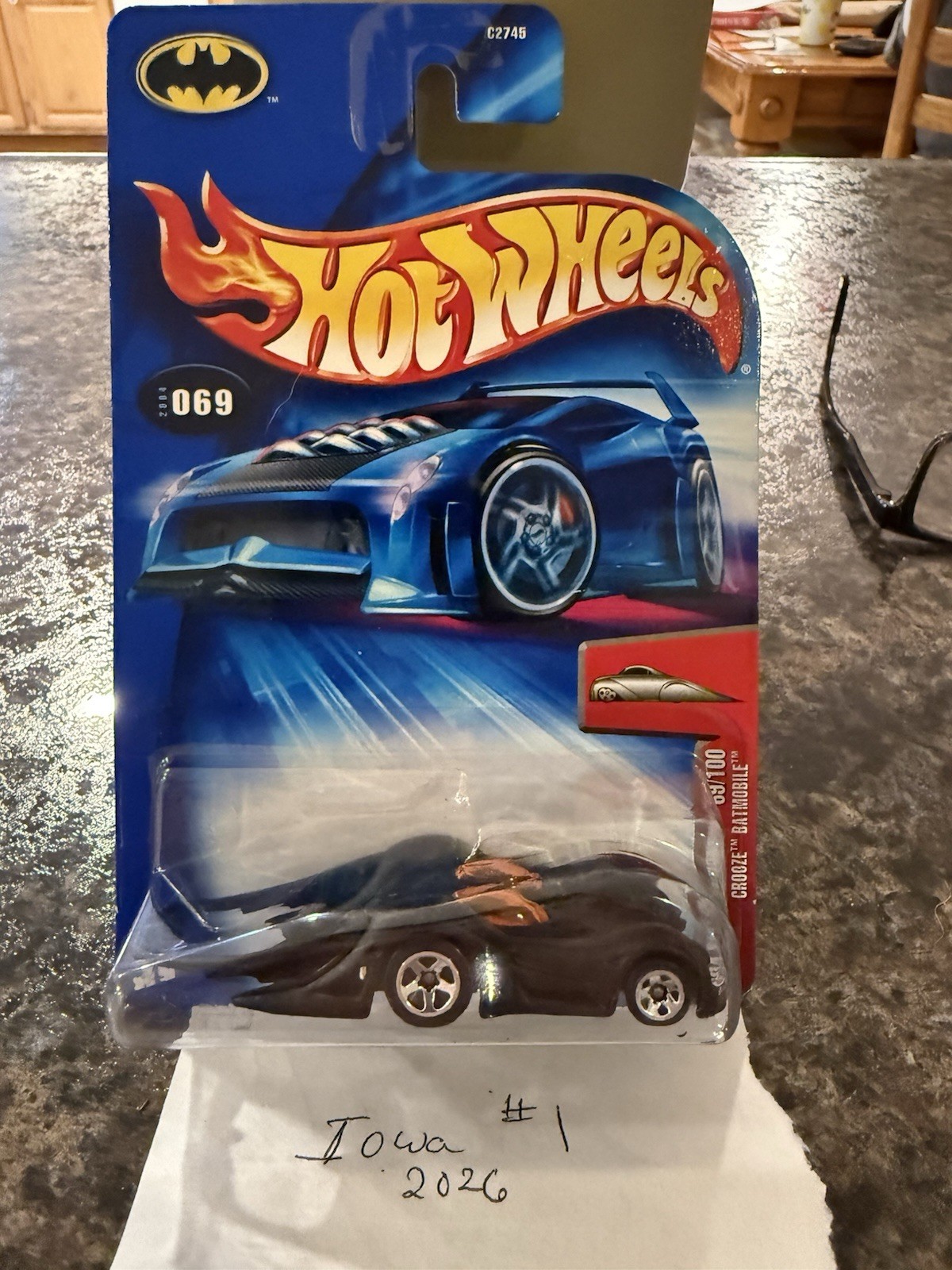 Hot Wheels 2004 Batman CROOZE Black  Batmobile #069 First Edition New