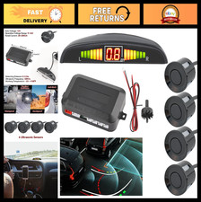 "4 Waterproof Reverse Parking Sensors Radar System with LED Display Buzzer Ale