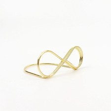 Gold 10 Sign Holders 3" Infinity Metal Place Card Table Number Stands Events