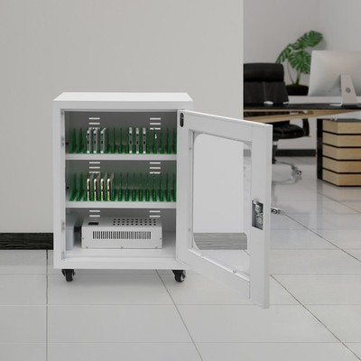 Mobile Charging Cart, 30-Device Charging Station, Mobile Charging Cabinet