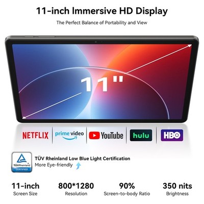 TABWEE T50 Android 16 Tablet 11 Inch 24GB+128GB Octa-Core T615