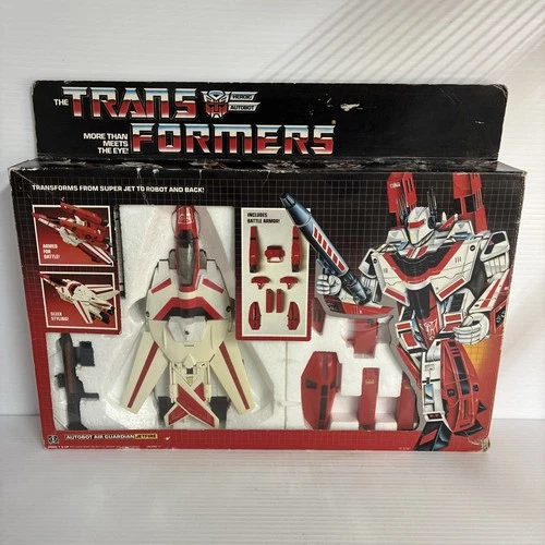 The Transformers Heroic Auto Bot Air Guardian Jet Fire In Box 1984 Hasbro G1