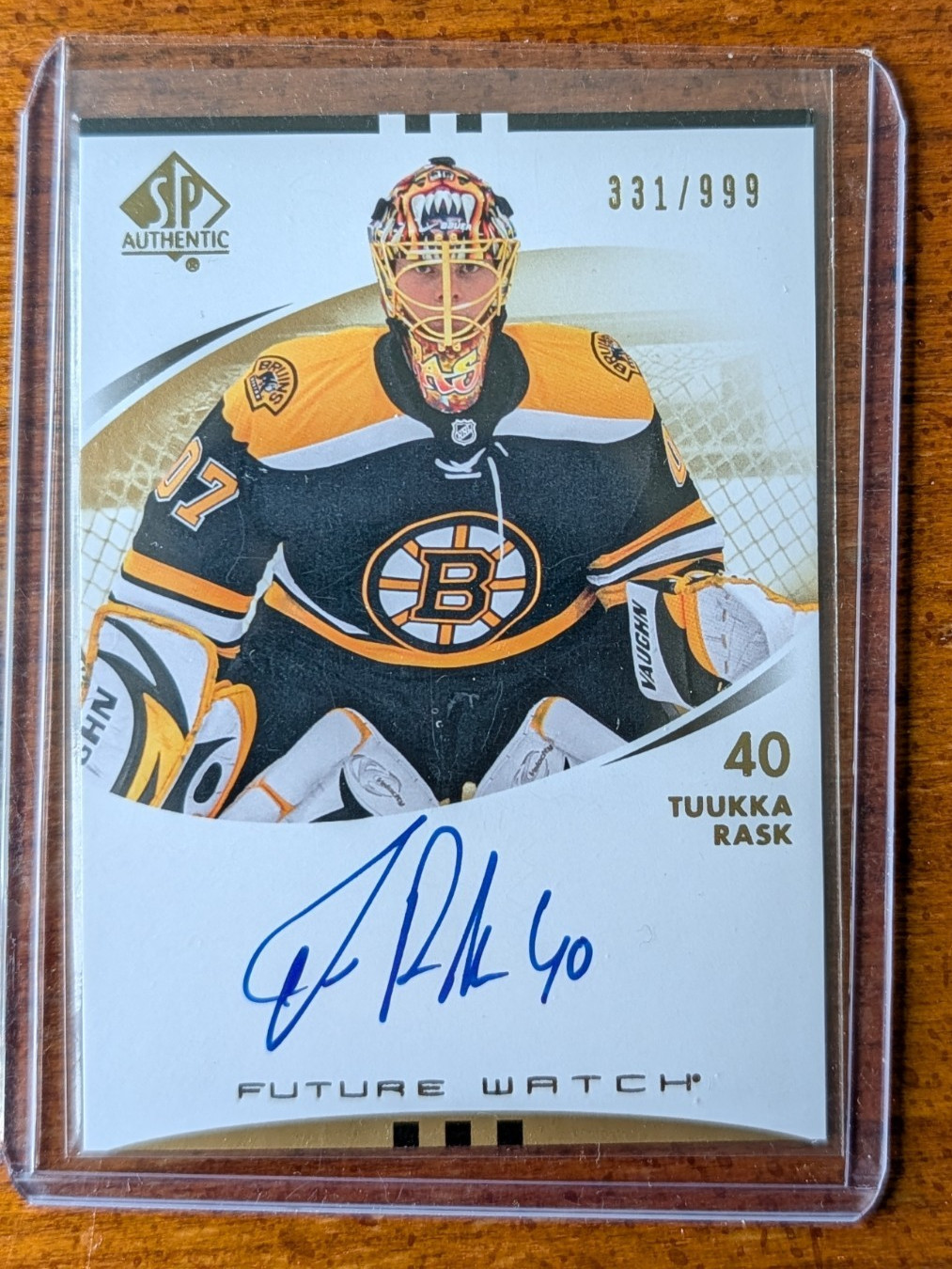 Tuukka Rask 2007-08 SP Authentic Future Watch Rookie Auto /999 RC