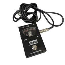 On-Stage Gear True-Bypass Stage Tuner Pedal Black 9V Guitar Bass Effects