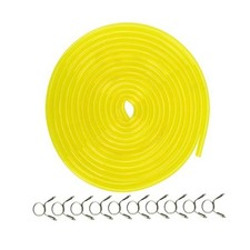10 Feet Fuel Line Hose 1/4 Inch ID 3/8 Inch OD with 10 Clamps for Lawn Mower