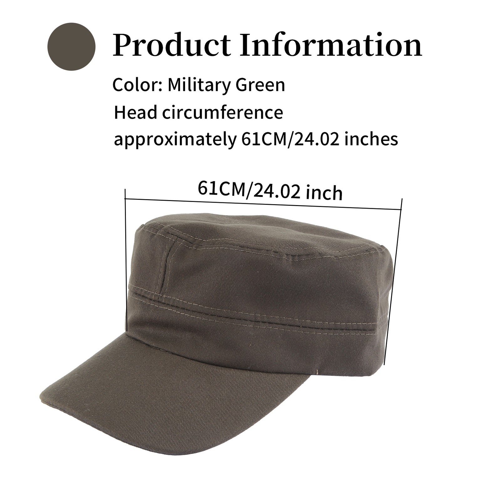 APL Elegante Cappello da Pattuglia Esercito Militare Semplice Regolabile (Esercito7309