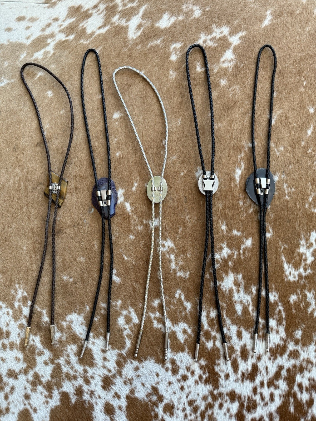 Five Adjustable Bolo Ties With All Different Ston… - image 13