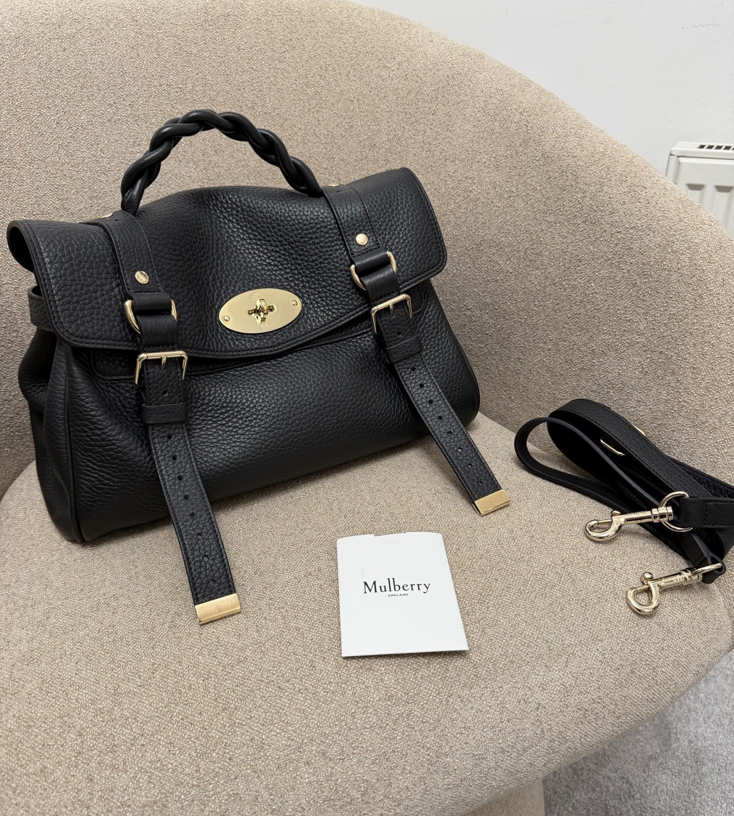 Mulberry Alexa - Black Heavy Grain