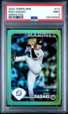 2024 Topps Npb Nippon Professional Baseball - Roki Sasaki #111 Green Foil /99...