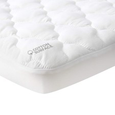 Waterproof Mini Crib Mattress Pad Sheets Fitted, Cotton 38x24 Inch, White