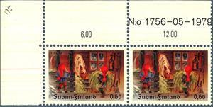 FINNLAND - 1979 - Weihnachten. Kobold füttern ein Pferd