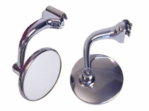 4'' Stainless Universal Peep Mirrors Door Edge Chrome Drip Rail Hot Rod StreetRat