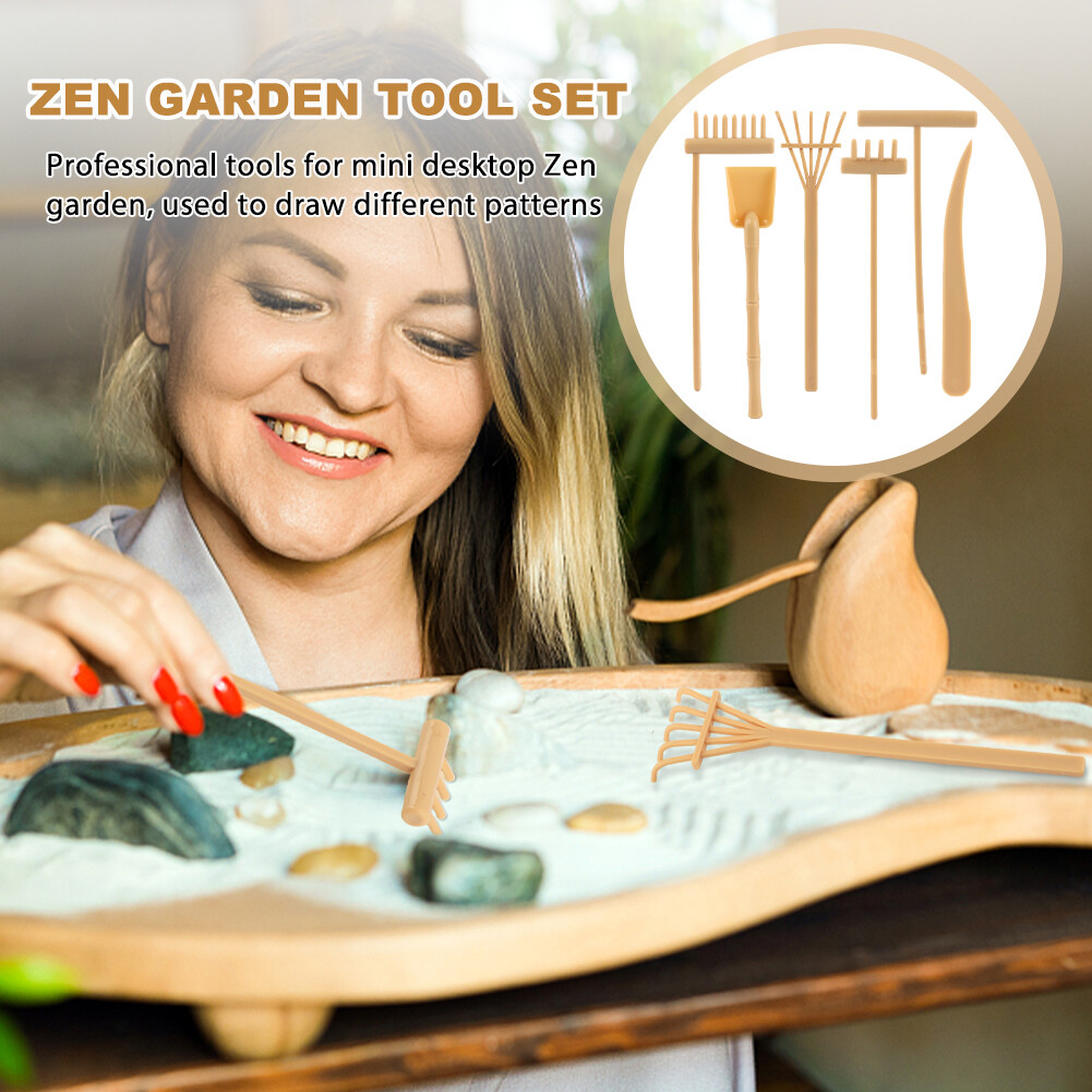 Pushing Sand Pen Multi Purpose Zen Garden Tool Set Three Rakes DIY