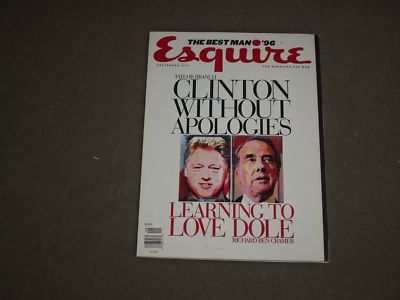 1996 SEPTEMBER ESQUIRE MAGAZINE - CLINTON WITHOUT APOLOGIES - B 4348