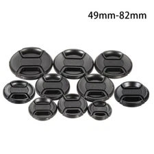 Replacement 49mm-82mm Front Lens Cap Center Snap on Lens Caps For DSLR Camera