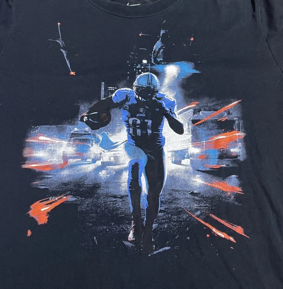 Nike Calvin Johnson Megatron DriFit T-Shirt Sz Youth XL Detroit Lions Y2K Rare - Image 2 of 4