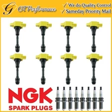 Quality Ignition Coil & NGK Spark Plug 8PCS Set for QX56/ Pathfinder Titan 5.6L