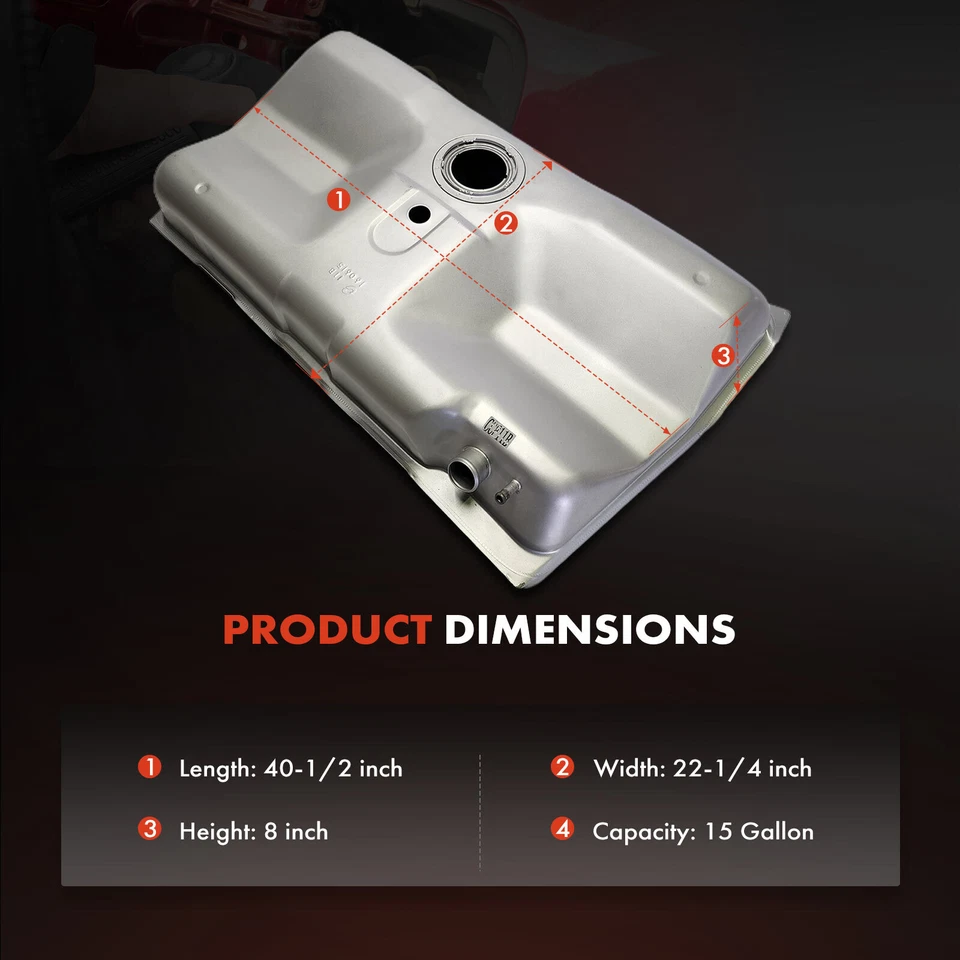 Tanque de combustible de 15 galones para Ford Tempo Mercury Topaz 1984 1985-1987 L4 2,0 L 2,3 L Foto 4 de 4