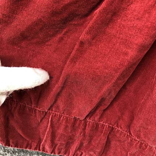 Bonton Girls Size 8 Corduroy Pleated Skirt Red Pockets Pull On Cotton - Picture 3 of 8