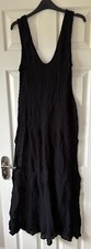 Worn Once Black Cotton Open Knit ZARA Maxi Dress L 12-14