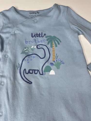 Little Brother Sleepsuit Baby Boy Dinosaur Theme TU 3-6 Months VGC - Picture 5 of 13