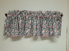 RALPH LAUREN-JARDIN STRAIGHT VALANCE-3 AVAILABLE-BLUE-100% COTTON