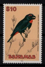 Bahamas; 10 $ Vögel 1991 **  (30,-)
