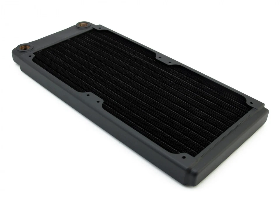XSPC TX240 Ultra Thin Radiator, 120mm x 2, Dual Fan, Black - Image 3 of 4