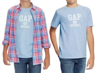 Gap Kids Boys Woven Shirt Set Size M 8 Cerulean Blue