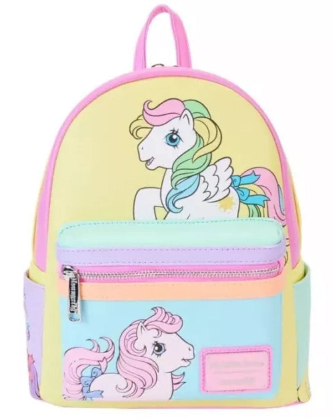 Mini zaino Loungefly My Little Pony color block colori vivaci nuovo con etichette