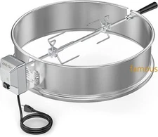 onlyfire Stainless Steel Rotisserie Ring Kit for Weber 22 Inch Charcoal.new prod