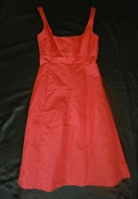 J CREW RED SIZE 2 SILK DRESS GOWN LINED CRINOLINE TEA KNEE LENGTH FANCY FORMAL