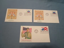 American First Day 1990 STAMPS Lot 3 cachet & stamps mint PLASTIC & LOVE