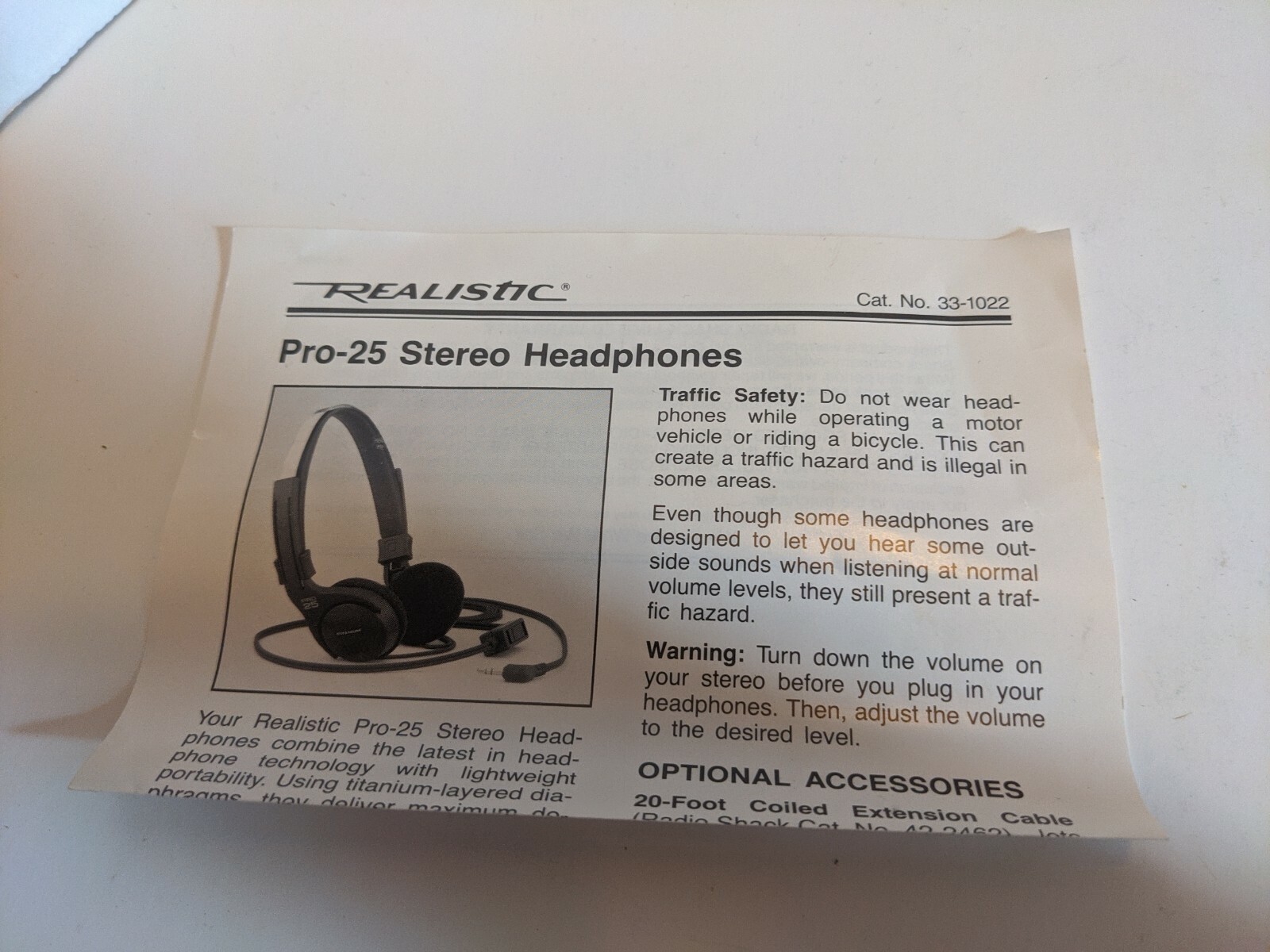 Vintage KOSS Realistic Custom Pro Stereo Headphones Bass Port Pro25