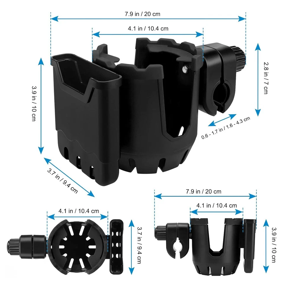 2 в 1 универсальный держатель для телефона на чашку для коляски велосипеда инвалидной коляски ходунков скутеров - Изображение 3 из 4
