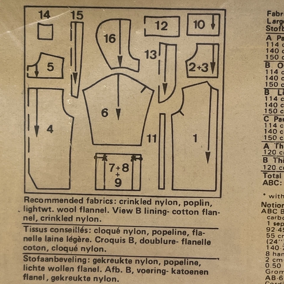 UNCUT Vintage Burda 6175 Sz 3 4 6 7 10 Kids Hooded Long Warm Winter Jacket - Image 4 of 4