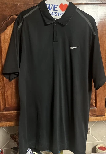 Nike Golf Tour Performance Dri-Fit Men’s SS Polo Shirt - XL - Black - EUC
