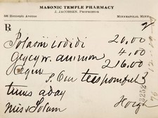Minneapolis Minnesota Masonic Temple Pharmacy Jacobsen Prescription Apothecary