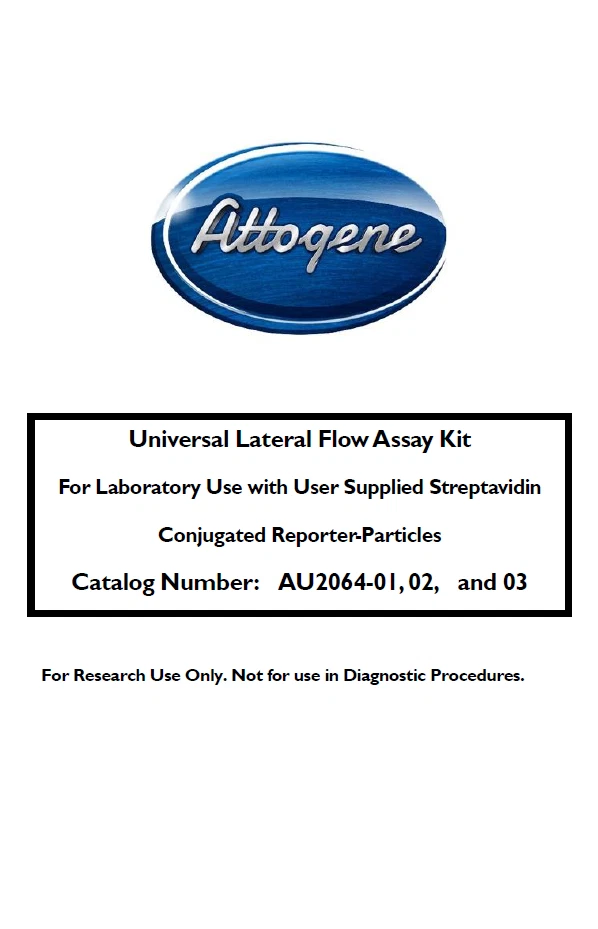 Ensayo de flujo lateral universal para uso con partículas Strep Reporter suministradas por el usuario Foto 3 de 4