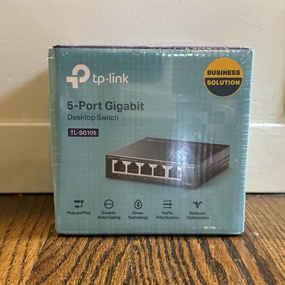 TP-Link 5 Port Gigabit 4 PoE+ Switch TL-SG105 Desktop Switch - Brand New!