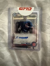 2021 Bowman Chrome Ismael Mena Prospect Mega Box Mojo Autograph Auto #BCMA-IM