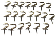 20 Ornamenthaken-Zierhaken-Kleiderhaken-Messing bronziert-Hartlack beschichtet