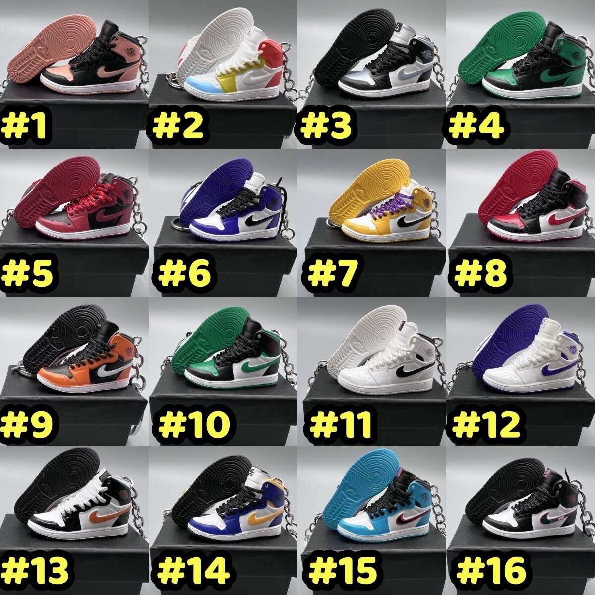 Air Jordan 3D Mini Sneaker Keychain, Basketball Sneaker Collectible, Box Options